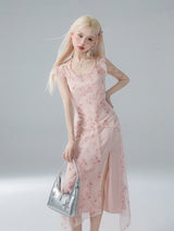 Ethereal Blossom Layered Dress Set