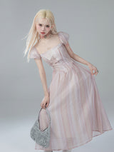 Ethereal Pearl Lace Dress