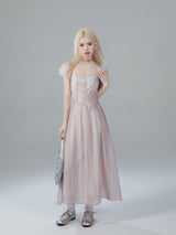 Ethereal Pearl Lace Dress