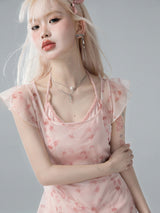 Ethereal Blossom Layered Dress Set