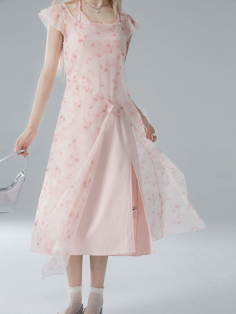 Ethereal Blossom Layered Dress Set
