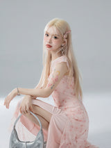 Ethereal Blossom Layered Dress Set