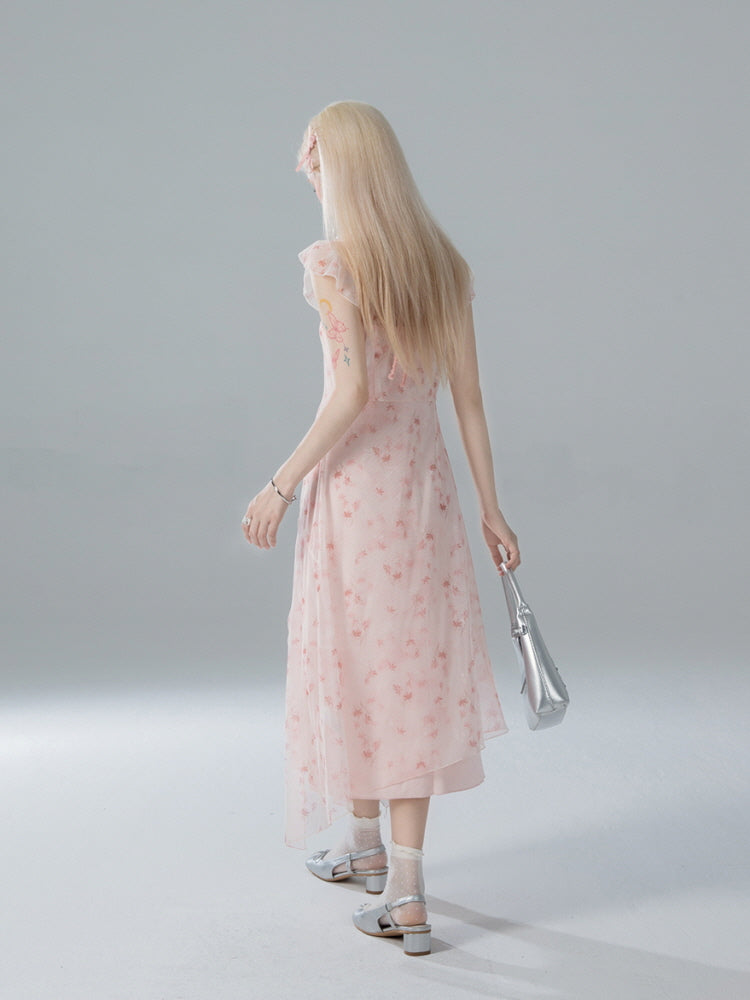 Ethereal Blossom Layered Dress Set