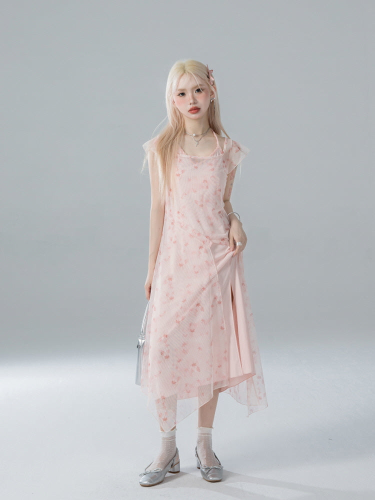 Ethereal Blossom Layered Dress Set