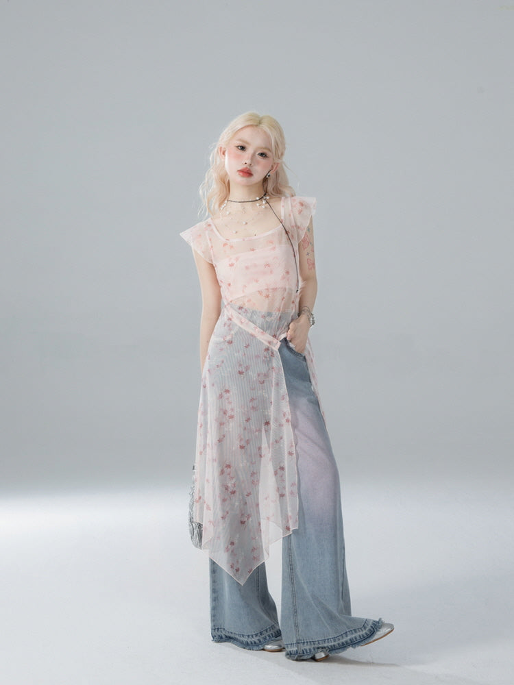 Ethereal Blossom Layered Dress Set