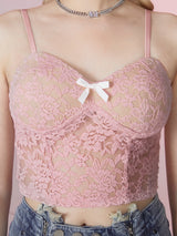 Pink Sweet Lace Duo Set
