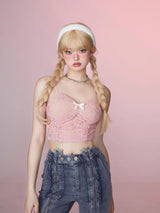 Pink Sweet Lace Duo Set