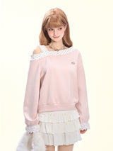 Strawberry Whispers Off-Shoulder Sweatshirt