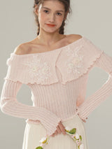 Milky Leopard Cloud Knit Blouse