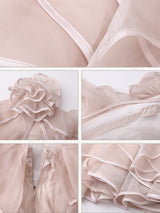 Whispering Petals Halter Cake Dress