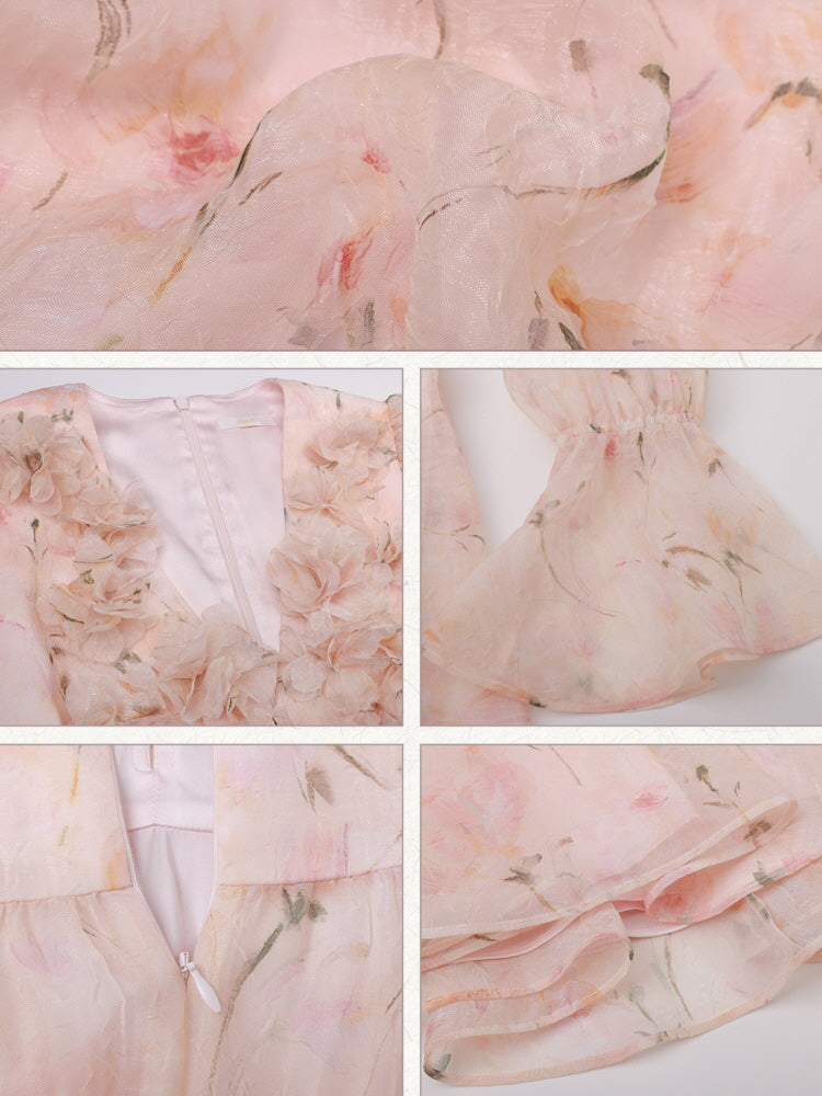Rosé Garden Petal Dress