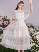 Whispering Petals Lace Midi Dress