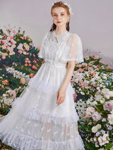 Whispering Petals Lace Midi Dress