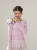 Milky Leopard Cloud Knit Blouse