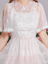 Whispering Petals Lace Midi Dress