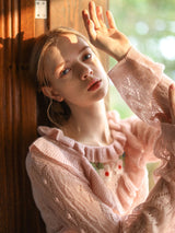 Milky Blossom Ruffle Knit