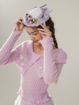 Milky Leopard Cloud Knit Blouse