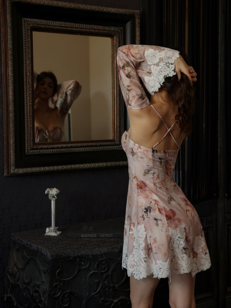 Blush Serenade Lace Midi Dress