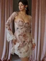 Blush Serenade Lace Midi Dress