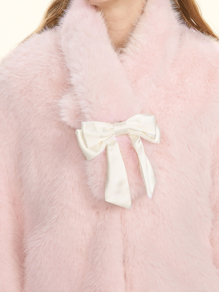 Blush Whisper Fox Fur Jacket