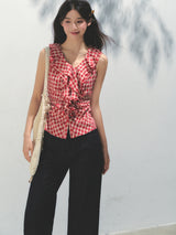 Peach Picnic Ruffle Blouse