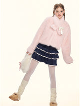 Blush Whisper Fox Fur Jacket