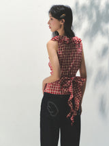 Peach Picnic Ruffle Blouse