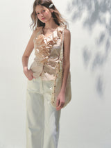 Peach Picnic Ruffle Blouse