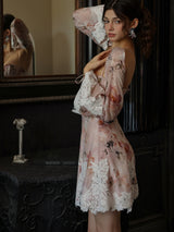 Blush Serenade Lace Midi Dress