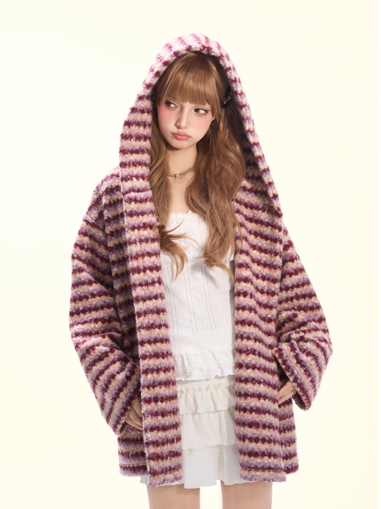 Berry Whirlwind Cocoon Hoodie