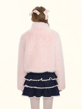 Blush Whisper Fox Fur Jacket