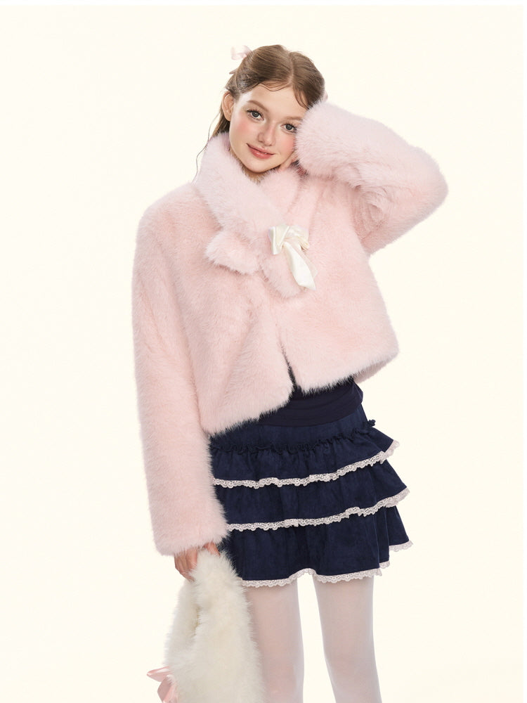 Blush Whisper Fox Fur Jacket
