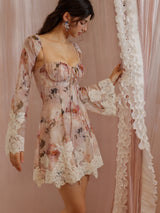 Blush Serenade Lace Midi Dress