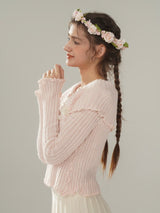 Milky Leopard Cloud Knit Blouse