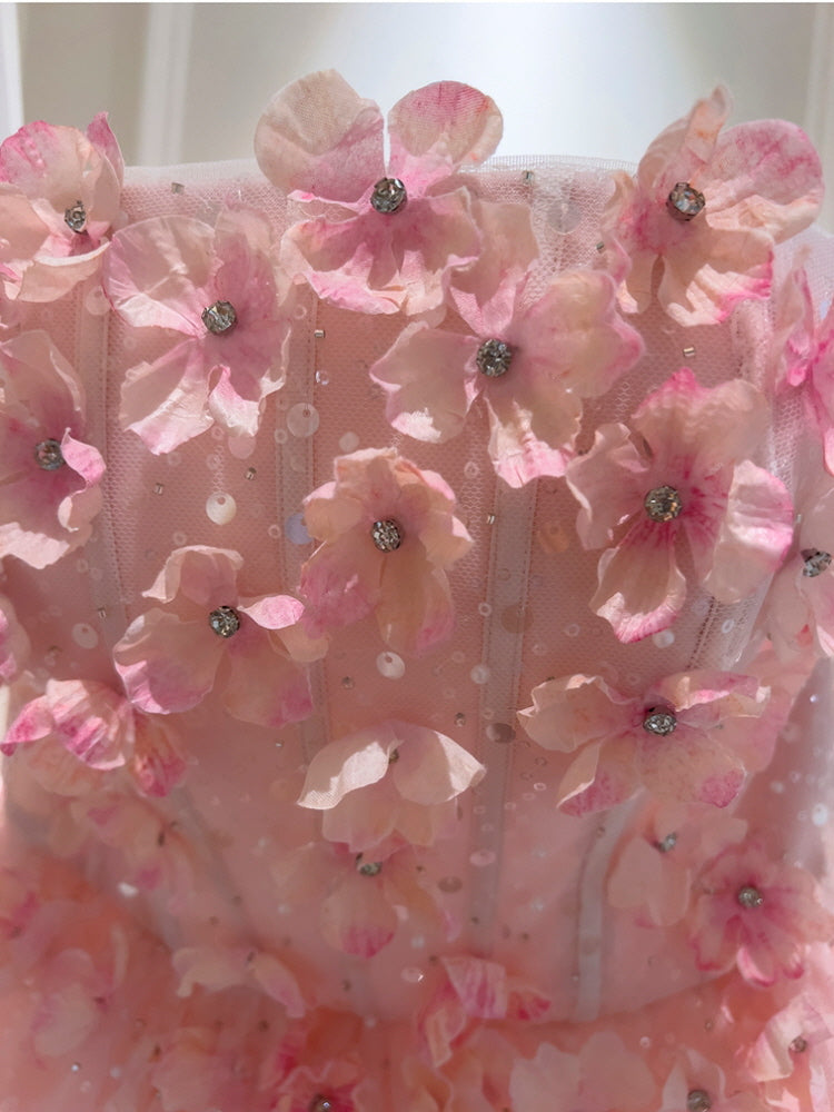 Moonlit Blossom Waltz Dress Set