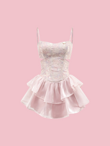 Ethereal Elegance Ruffle Dress