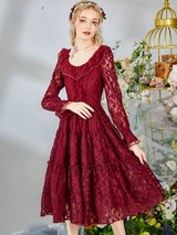 Romantic Embroidered Lace Dress