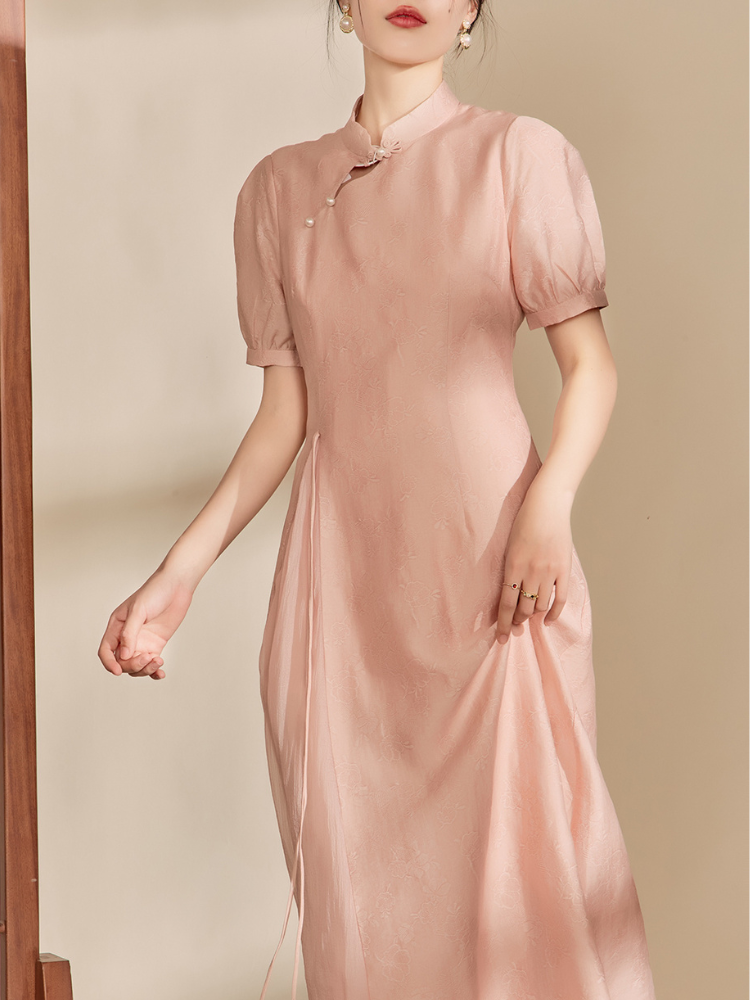 Blush Blossom Cheongsam Dress