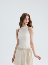 Peach Breeze Flare Mini Dress