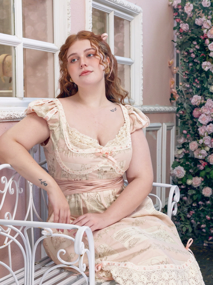 Regency Romance Lace Dress