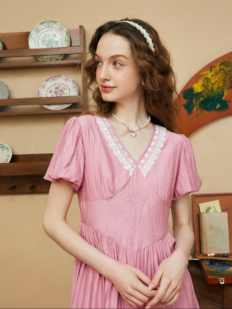 Rosalie Lace Trim Dress