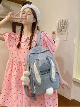 Cute Bunny School Big Backpack Bag