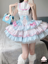 Little Chef Lady Blue Pink Lolita Dress