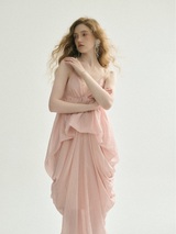 Misty Petal Cascade Dress