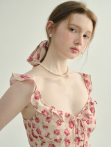 Rosy Whispers Floral Dress