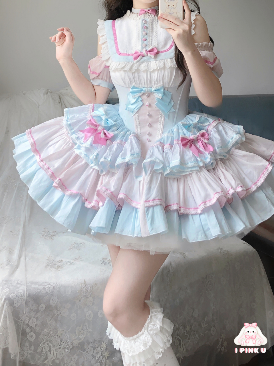 Little Chef Lady Blue Pink Lolita Dress