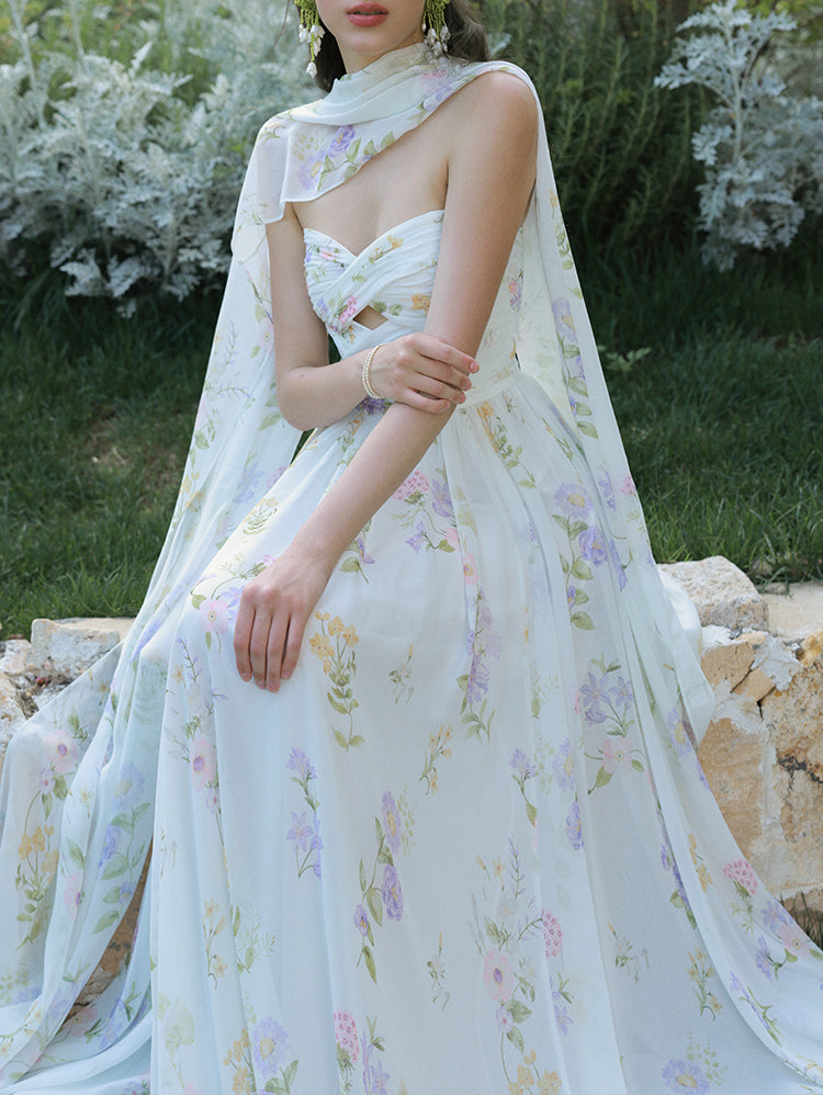 Lilac Whisper Garden Maxi Dress