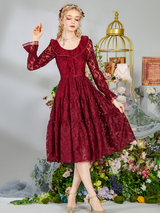 Romantic Embroidered Lace Dress