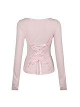 Satin Lace-Up Ballet Top