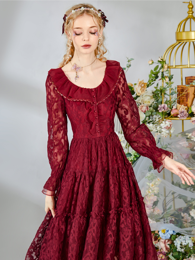 Romantic Embroidered Lace Dress